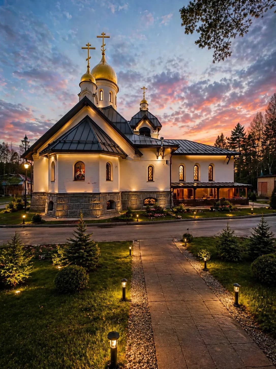 Реальная фотография храма святого Георгия Победоносца в Красавице